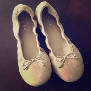 Gianni Bini Suede Jeweled Ballerina Flat 7.5
